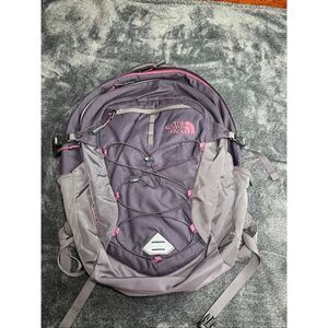 The North Face Borealis Backpack Purple Gray Laptop Hiking Travel Bag